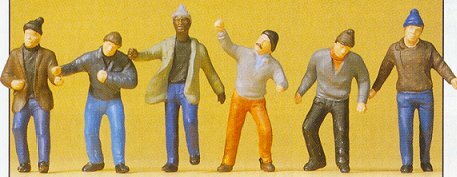 Preiser 68211 1/50 Scale 1/50-Scale Figures Outdoor Workers pkg(6)