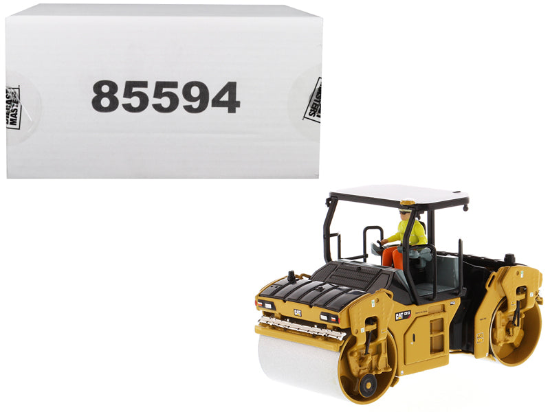CAT Caterpillar CB-13 Tandem Vibratory Roller with ROPS (Roll Over Protective Structure) and Operator "High Line Series" 1/50 Diecast Model by Diecast Masters  free shipping USA