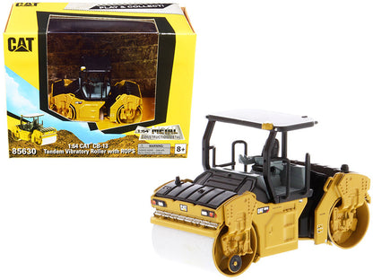 CAT Caterpillar CB-13 Tandem Vibratory Roller with ROPS "Play & Collect!" Series 1/64 Diecast Model by Diecast Masters  free shipping USA