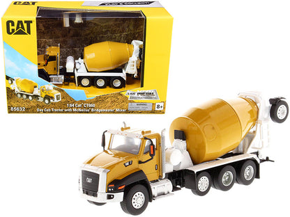 CAT Caterpillar CT660 Day Cab Tractor with McNeilus Bridgemaster Concrete Mixer "Play & Collect!" Series 1/64 Diecast Model by Diecast Masters  free shipping USA