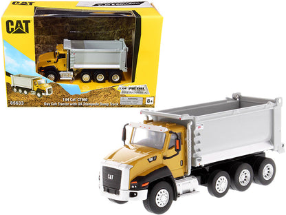 CAT Caterpillar CT660 Day Cab Tractor with OX Stampede Dump Truck "Play & Collect!" Series 1/64 Diecast Model by Diecast Masters  free shipping USA