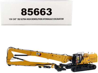 CAT Caterpillar 352 Ultra High Demolition Hydraulic Excavator with Operator and Two Interchangeable Booms "High Line Series" 1/50 Diecast Model by Diecast Masters  free shipping USA