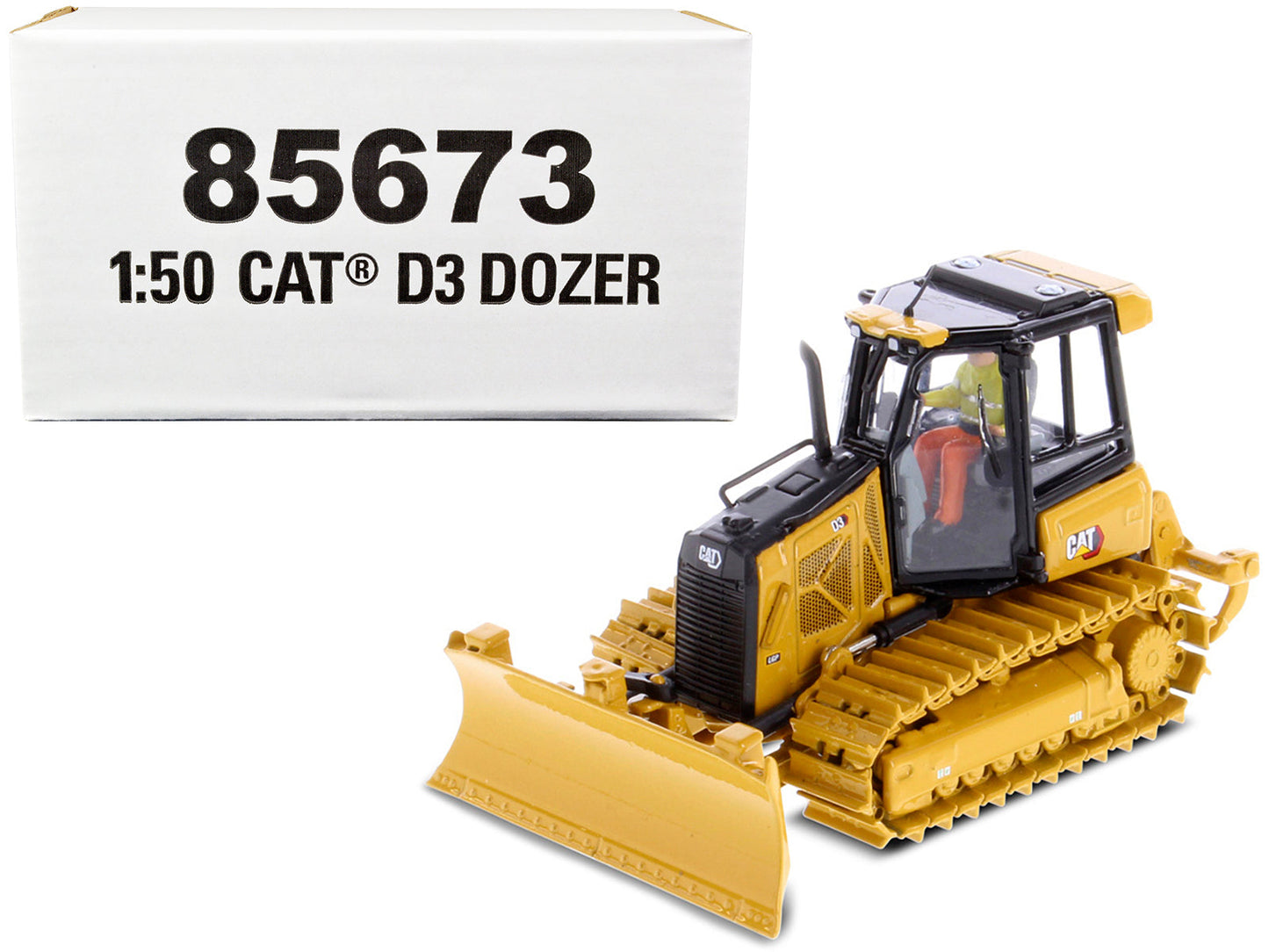 CAT Caterpillar D3 Track Type Dozer with Operator "High Line" Series 1/50 Diecast Model by Diecast Masters  free shipping USA
