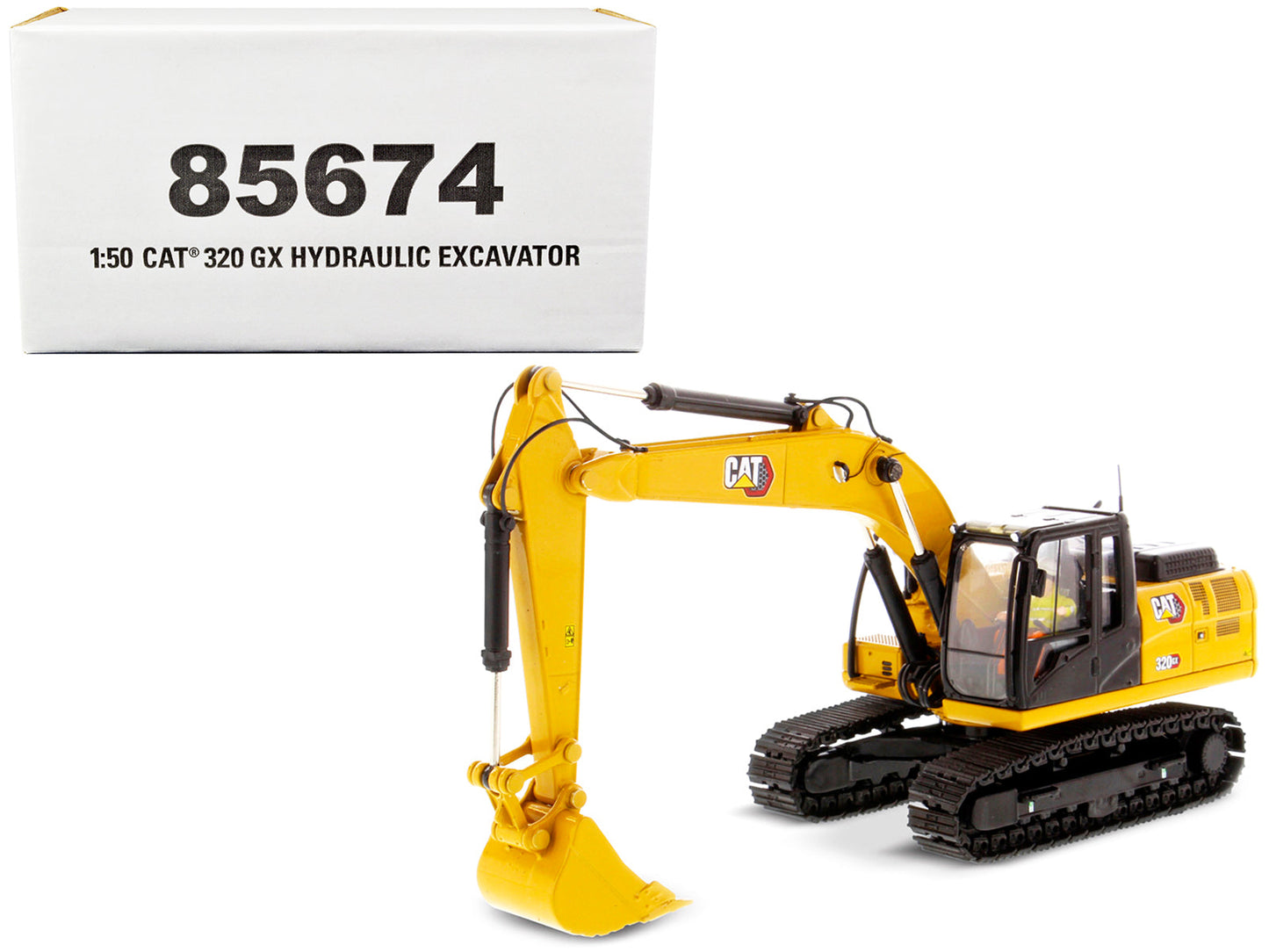 CAT Caterpillar 320 GX Hydraulic Excavator with Operator "High Line" Series 1/50 Diecast Model by Diecast Masters  free shipping USA