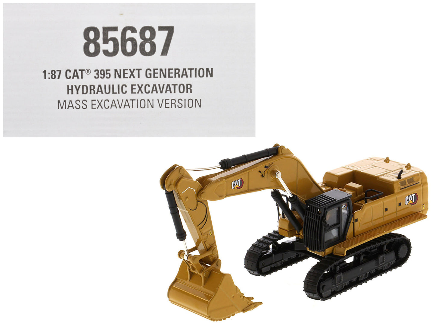 CAT Caterpillar 395 Next-Generation Hydraulic Excavator (Mass Excavation Version) Yellow "High Line Series" 1/87 (HO) Scale Diecast Model by Diecast Masters  free shipping USA