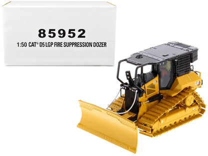 CAT Caterpillar D5 LGP Track Type Tractor Fire Dozer Yellow with Operator "High Line" Series 1/50 Diecast Model by Diecast Masters  free shipping USA