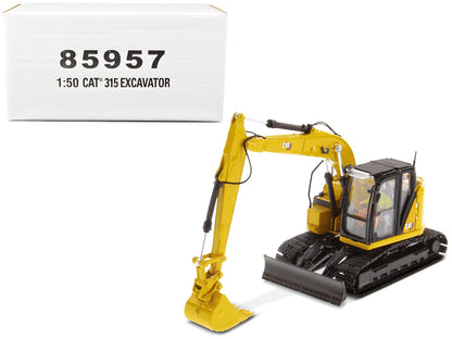 CAT Caterpillar 315 Track Type Hydraulic Excavator Yellow with Operator "High Line" Series 1/50 Diecast Model by Diecast Masters  free shipping USA