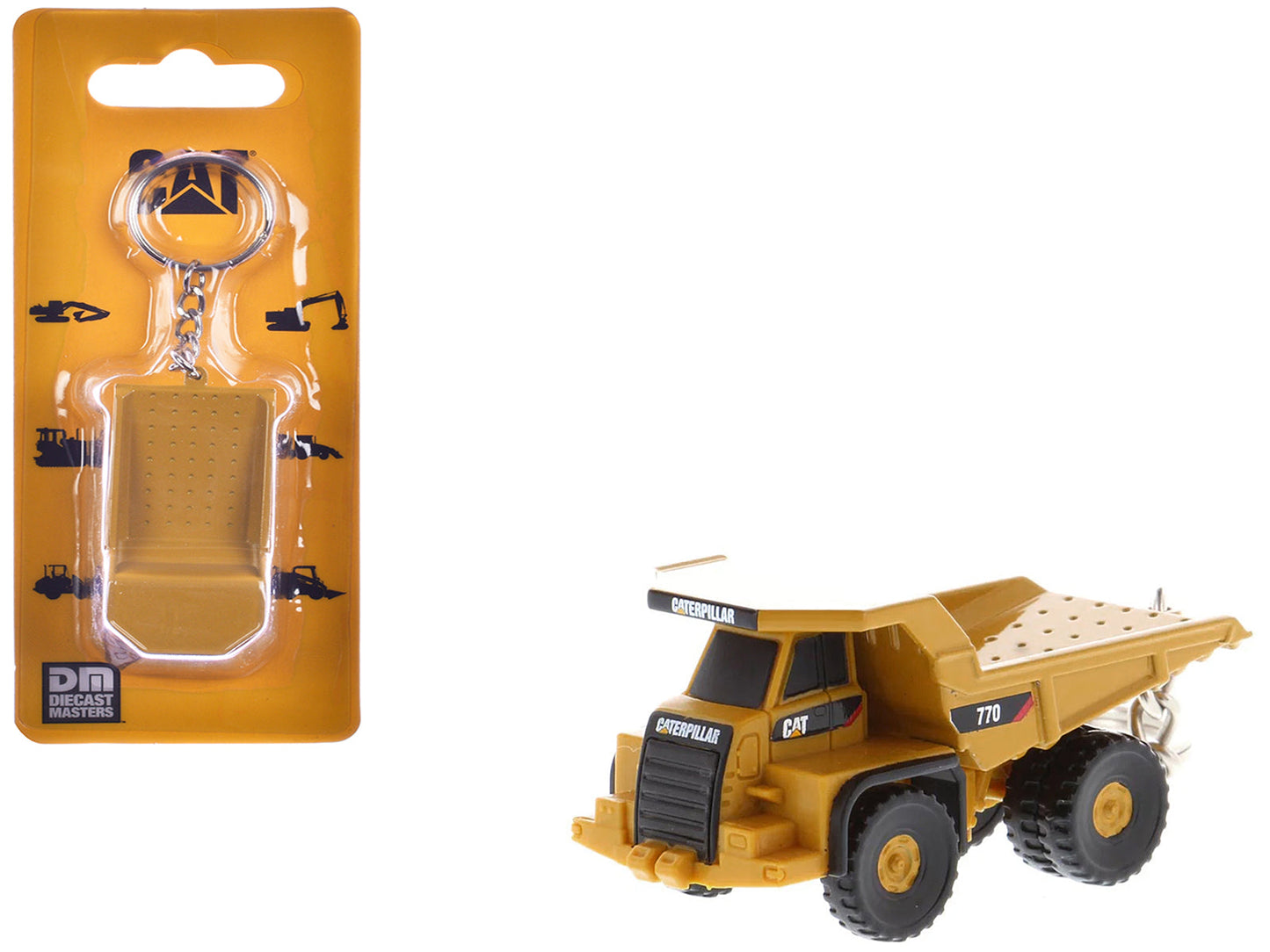 CAT Caterpillar 770 Off-Highway Truck Keychain Yellow Diecast Model by Diecast Masters  free shipping USA