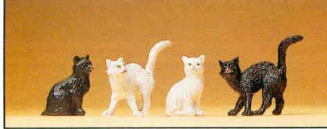 Preiser 47063 1:25 Scale Assorted Cats Figure