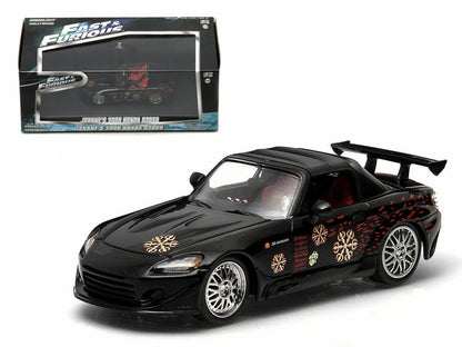 Johnny's 2000 Honda S2000 Black "The Fast and The Furious" Movie (2001) 1/43 Diecast Model Car by Greenlight  free shipping USA