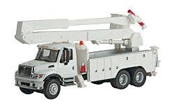 Walthers SceneMaster 949-11753 HO Intl 7600 Bucket Truck - MOW White