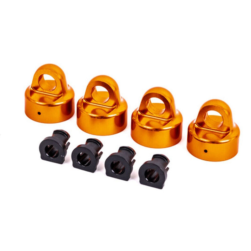 Traxxas 9664T Aluminum GT-Maxx Shock Caps Orange (4) / Spacers (4) : Sledge