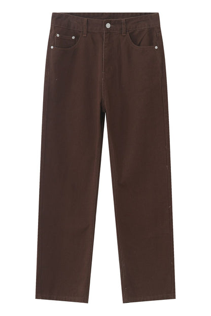 Straight Leg Jeans with Pockets