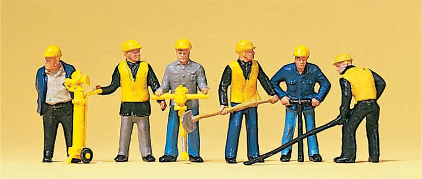 Preiser 10035 HO Scale Track Maintenance Crew Figure Set