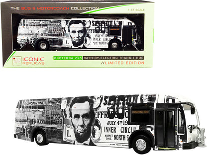 Proterra ZX5 Battery-Electric Transit Bus #9 "Downtown Reno" "Lincoln Line" (Nevada) "The Bus & Motorcoach Collection" 1/87 (HO) Diecast Model by Iconic Replicas  free shipping USA