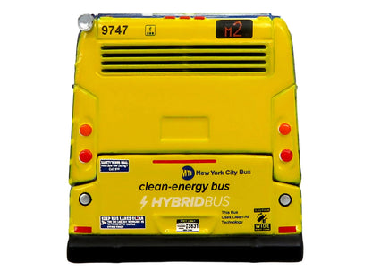 Nova Bus LFSH HEV Hybrid Transit Bus "MTA New York City" Blue with Yellow Graphics Limited Edition to 504 pieces Worldwide 1/87 (HO) Diecast Model by Iconic Replicas