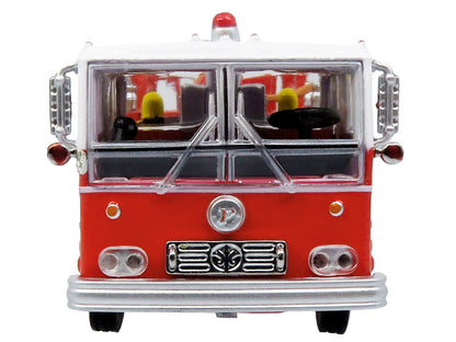 1974 Ward LaFrance Fire Engine "San Francisco Fire Department - Engine 31" Red with White Top "5 Alarm" Series Limited Edition 1/87 (HO) Diecast Model by Iconic Replicas