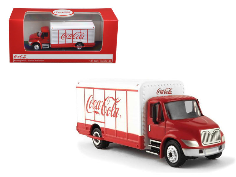 "Coca-Cola" Beverage Truck Red and White 1/87 Diecast Model by Motorcity Classics  free shipping USA