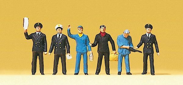 Preiser 10086 HO Scale Railroad Personnel French Train Crewmen