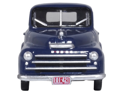 1948 Dodge B-1B Pickup Truck Waterway Blue 1/87 (HO) Scale Diecast Model Car by Oxford Diecast