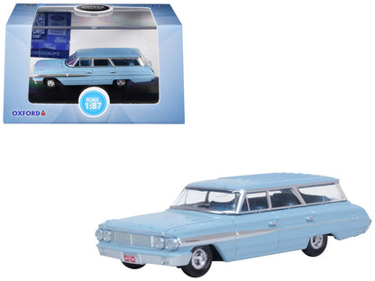 1964 Ford Country Sedan Skylight Blue 1/87 (HO) Scale Diecast Model Car by Oxford Diecast  free shipping USA