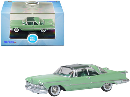 1959 Chrysler Imperial Crown 2 Door Hardtop Highland Green and Ballad Green 1/87 (HO) Scale Diecast Model Car by Oxford Diecast  free shipping USA