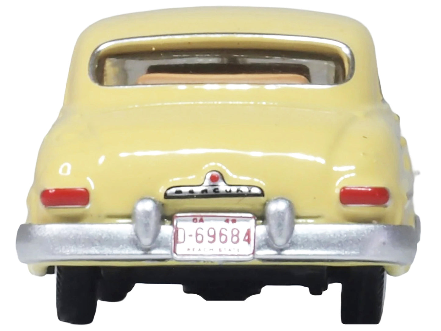 1949 Mercury 8 Coupe Calabash Yellow 1/87 (HO) Scale Diecast Model Car by Oxford Diecast