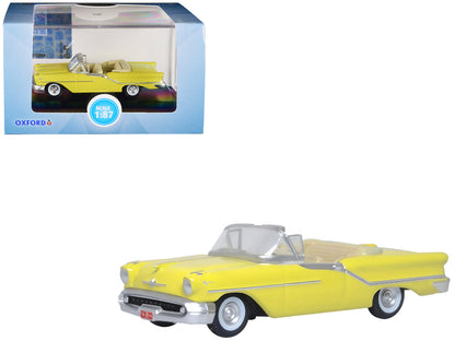 1957 Oldsmobile 88 Convertible Coronado Yellow 1/87 (HO) Scale Diecast Model Car by Oxford Diecast  free shipping USA