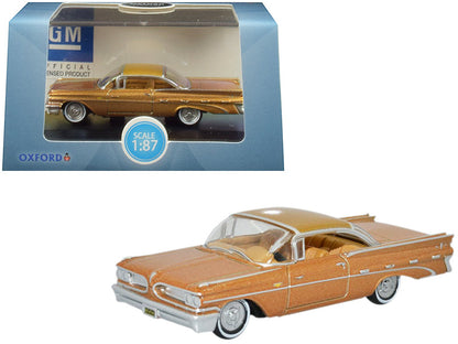 1959 Pontiac Bonneville Coupe Canyon Copper Metallic 1/87 (HO) Scale Diecast Model Car by Oxford Diecast  free shipping USA