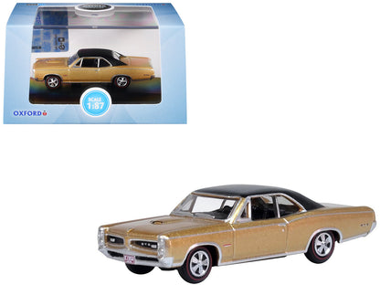 1966 Pontiac GTO Martinique Bronze Metallic with Black Top 1/87 (HO) Scale Diecast Model Car by Oxford Diecast  free shipping USA