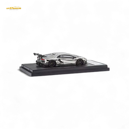 Star Model 1:64 Aventador LBWK LP700-4 Chrome Silver 1:64