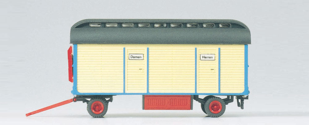 Preiser 21025 HO Circus Krone Toilet Trailer, Assembled