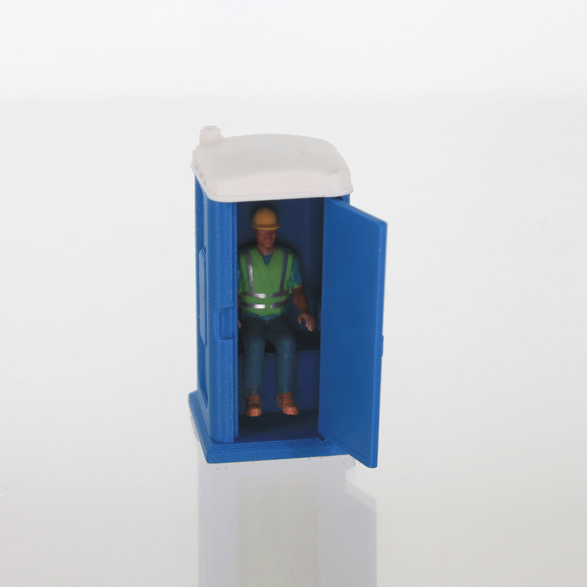 3D To Scale 50-141-BL 1/50 Porta-Potty, Blue and White
