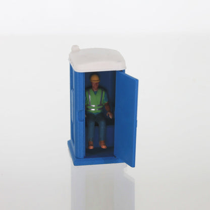 3D To Scale 50-141-BL 1/50 Porta-Potty, Blue and White