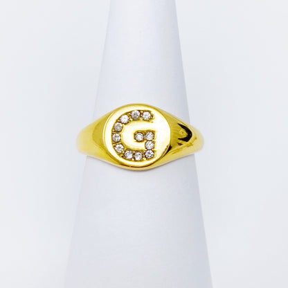 Shine Me Initial Ring by Ellisonyoung.com