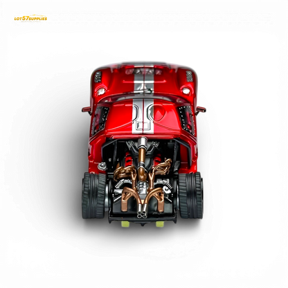 Rhino Model Ford GT40 Transparent Red 1:64