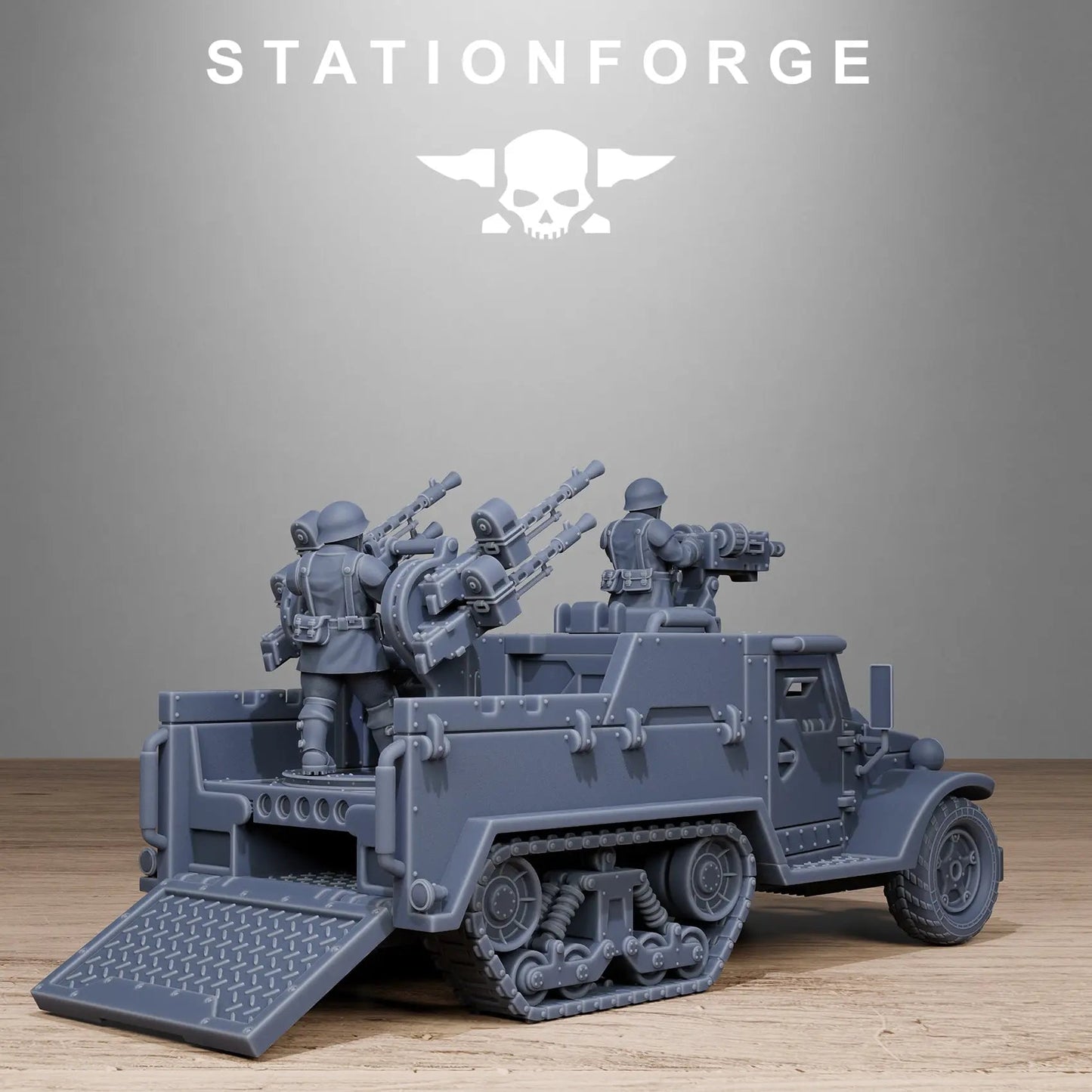 Free Guard Halftrack by Station Forge 28/32mm Heroic Scale Miniature, 150mm, Tank, Resin Model