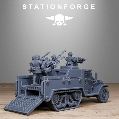 Free Guard Halftrack by Station Forge 28/32mm Heroic Scale Miniature, 150mm, Tank, Resin Model