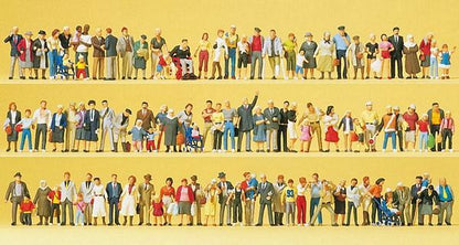 Preiser 13002 HO Scale Pedestrians - Bulk Set On Streets & Squares