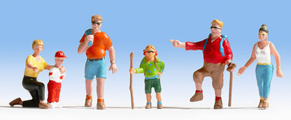 Noch 15870 HO Scale Hikers -- pkg(6)