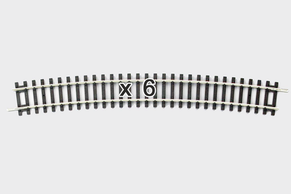 Piko 55219 HO Scale Curved Track R9/15 Degrees, Box of 6
