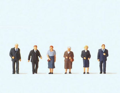 Preiser 79220 N Scale Pedestrians Churchgoers (Set #1) pkg(6)