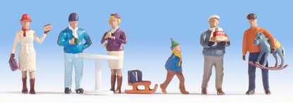 Noch 36926 N Scale Christmas Market -- pkg(6)