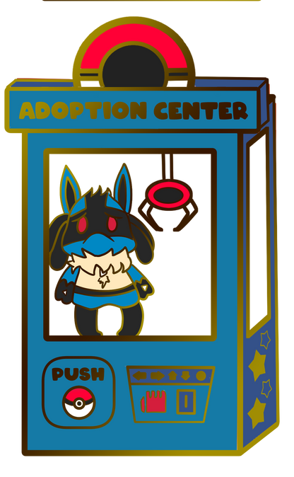 Pokemon: Lucario Adoption Center Enamel Pin