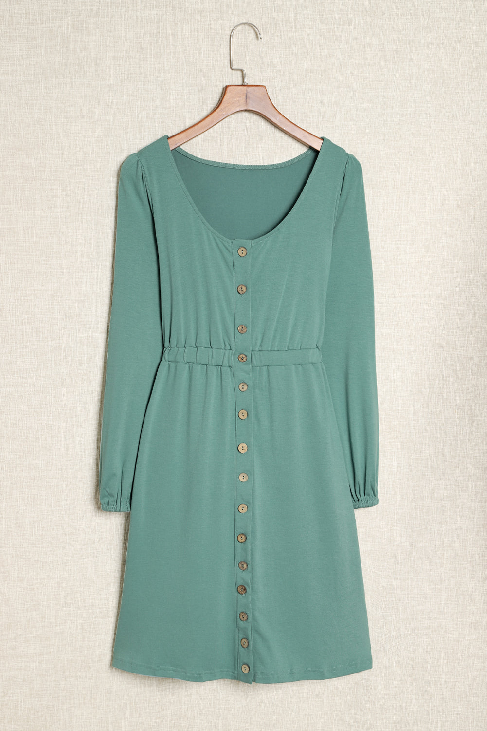 Julianna Button Up High Waist Long Sleeve Dress. by Poppy Lee Lane