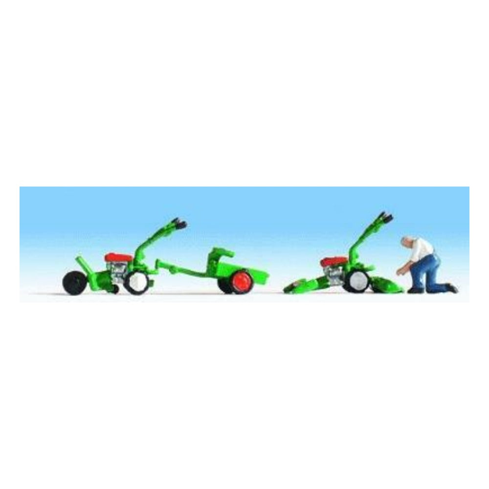 Noch 16758 HO Scale Farm Equipment -- Scythe Mower & Accessory