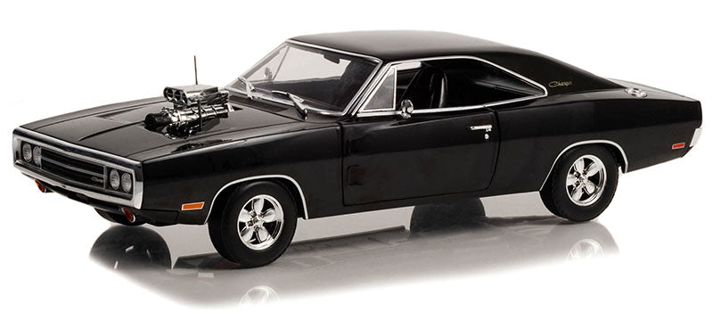 Greenlight 19122 1/18 1970 Dodge Charger, Blown Engine, Black