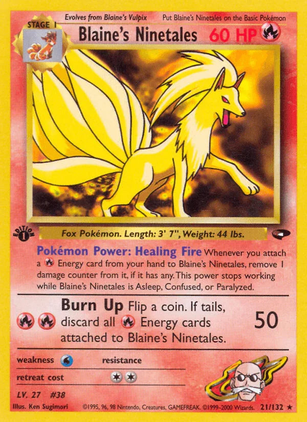 Blaine's Ninetales (21/132) [Gym Challenge 1st Edition]
