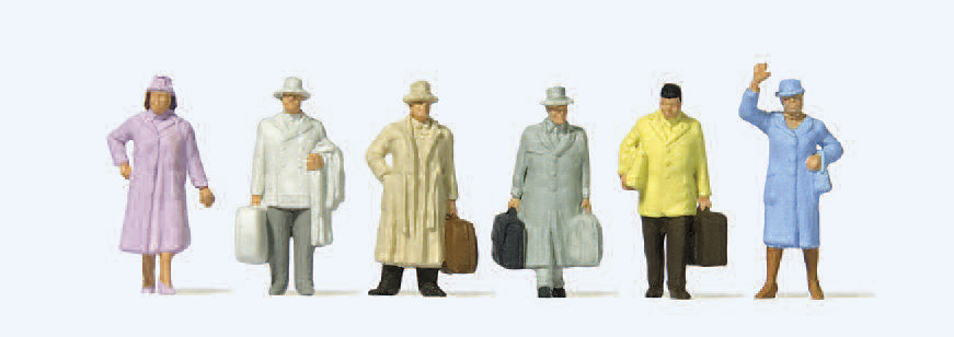 Preiser 14117 HO Travellers Era III Figure Set