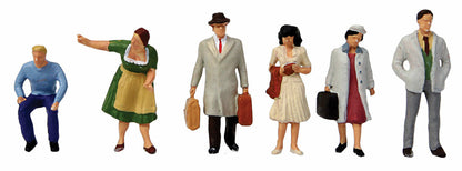 Preiser 1010587 HO Scale Motel Patrons & Staff pkg(6)